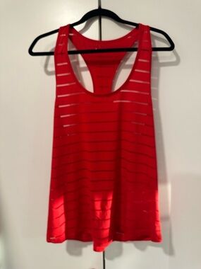 ZYIA Red Striped Racerback Tank XXL